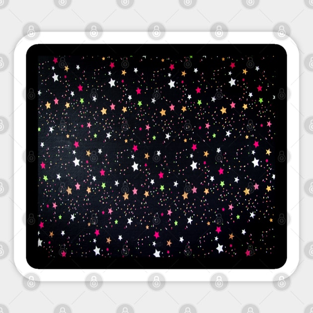 Pink and Purple Star Illustration Sticker by Vinit53